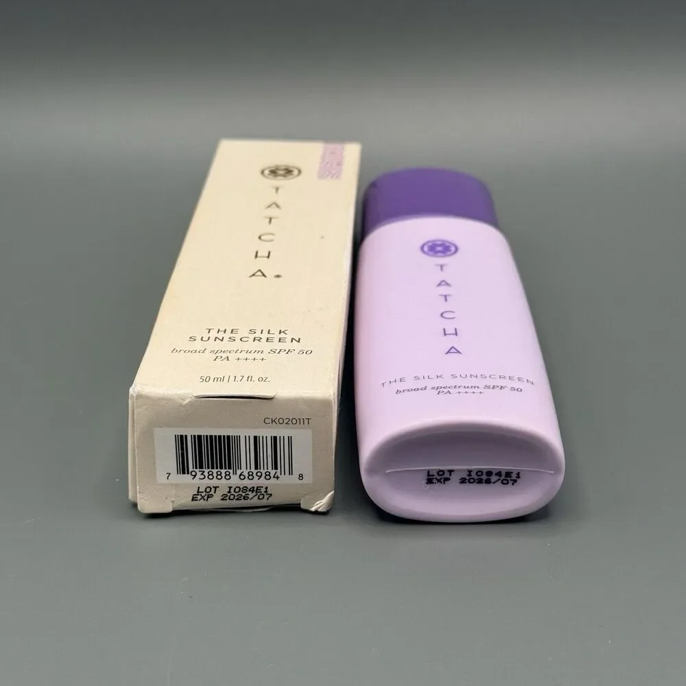 Tatcha The Silk Sunscreen SPF 50 1.7 oz New Box Tall Bottle Skincare Exp 07 2026